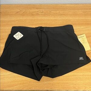 Black Swim Shorts with Drawstring Waist